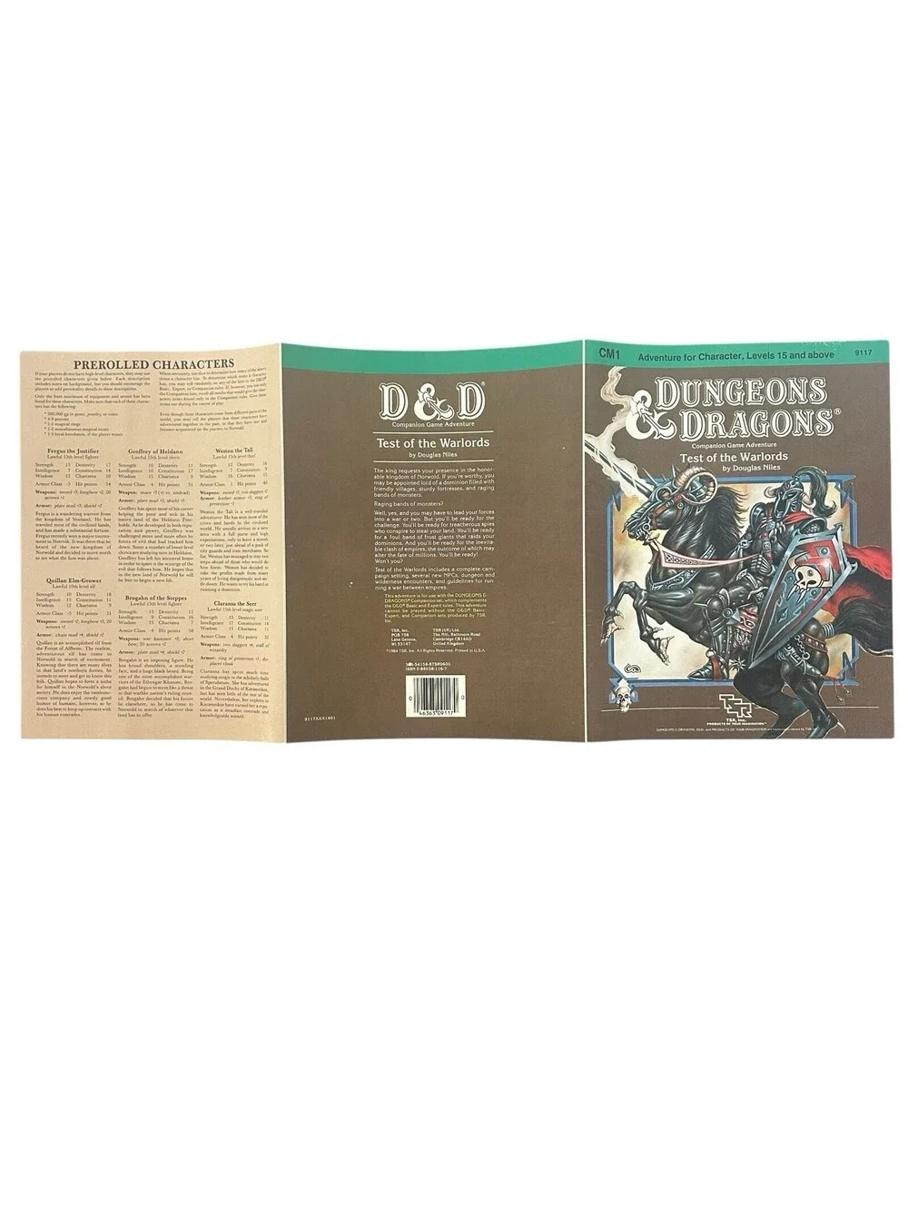 Test of the Warlords Adventure Module - Dungeons and Dragons CM1